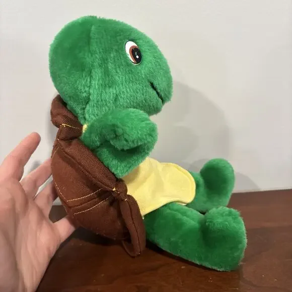 Franklin The Turtle Plush Puppet Doll Stuffed Animal Toy Vintage Hand Puppet 10" - Picture 2 of 10